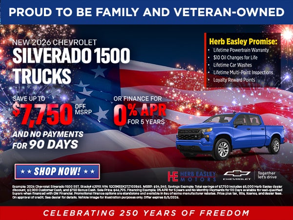 New 2026 Chevrolet Silverado 1500 Trucks
